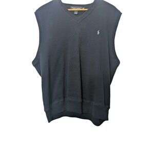Ralph Lauren Vest Polo Golf  Navy Blue Men's Size XL Vintage